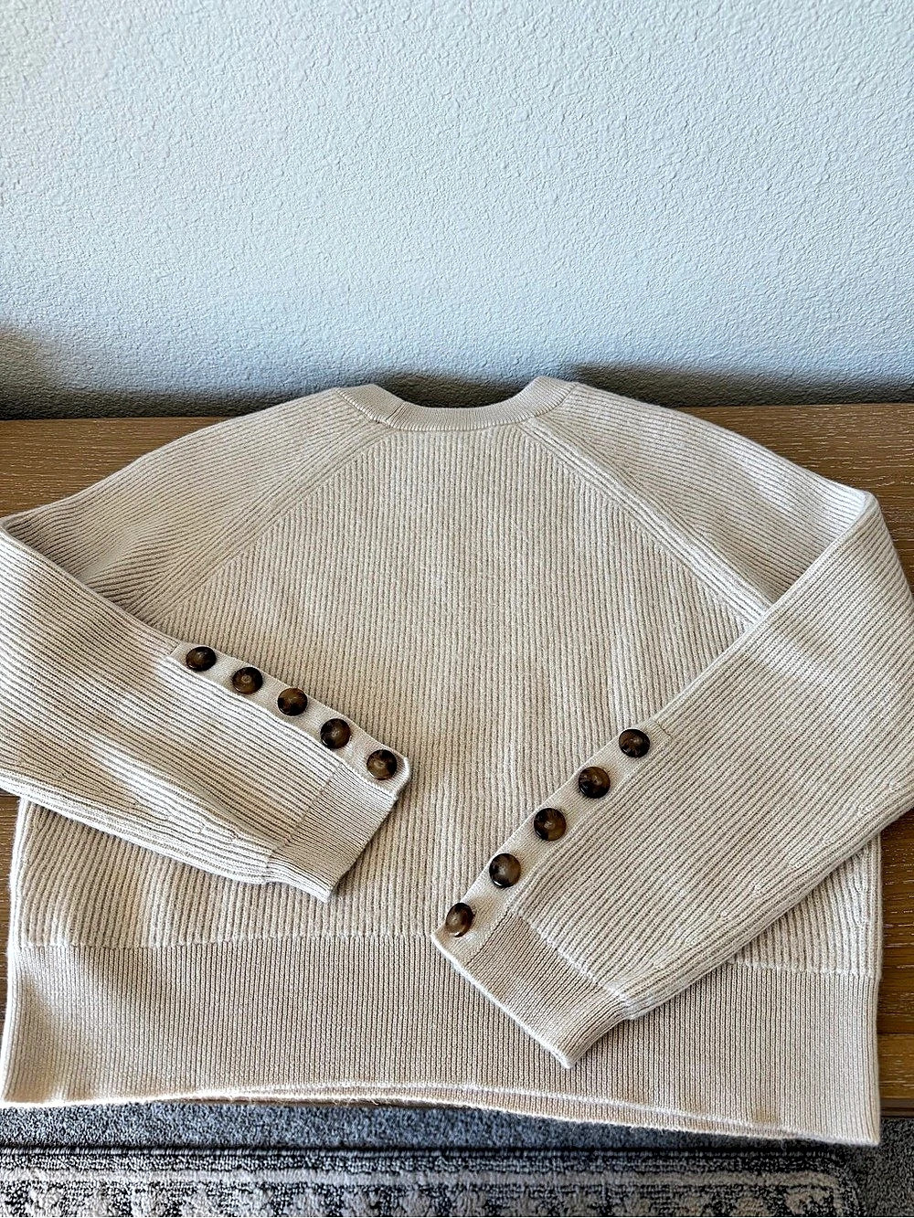 Sézane Sami Jumper Sweater Cream/Ecrue Size L